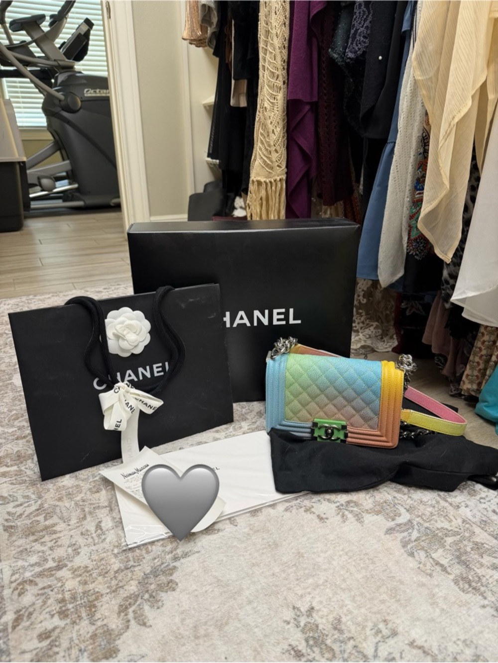 Chanel Rainbow Boy Bag 2016 Cuba Multicolor Caviar Full Set Rare